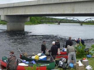 Kayaking on the river